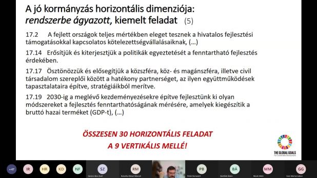16. Dr. Zlinszky János: A jó kormányzás és a Fenntartható Fejlesztési Célrendszer (SDG) összefüggései 